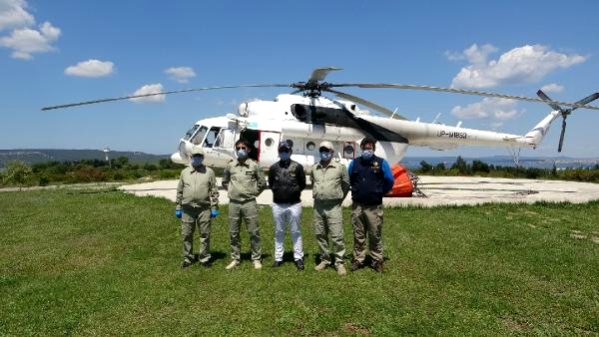 Çanakkale'de Yangın Helikopteri Göreve Başladı 