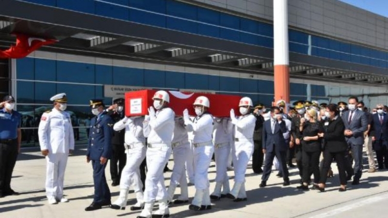 İdlib Şehidi Tuğgeneral Erdoğan'ın Naaşı Çanakkale'ye Getirildi