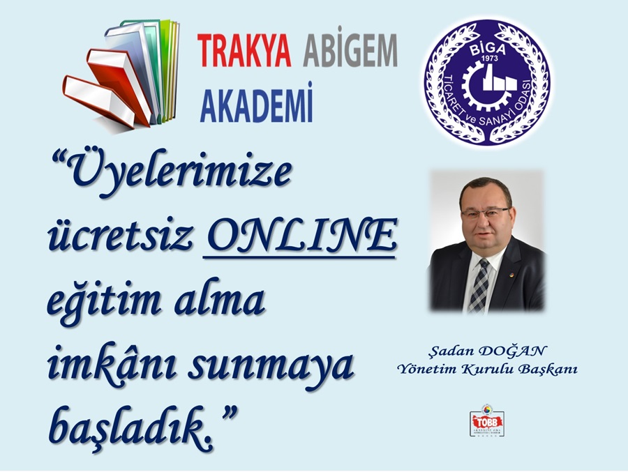 Biga TSO’dan Üyelerine Onlıne Eğitim