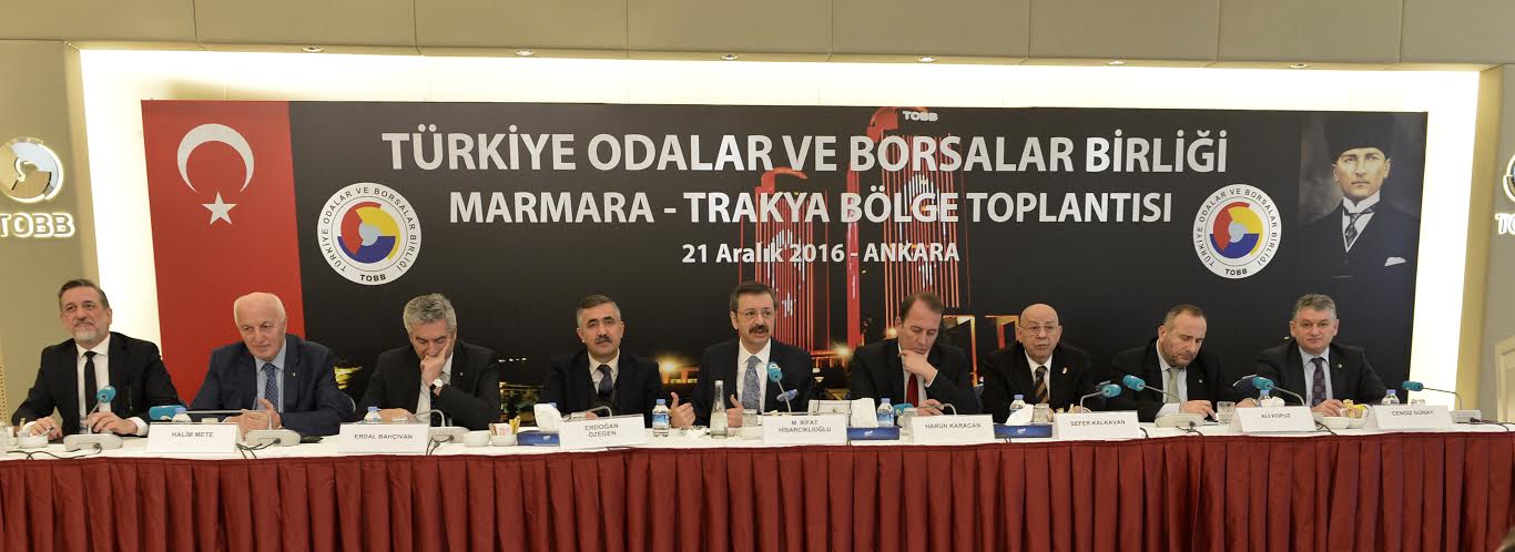 TOBB Tarafından Marmara-Trakya Bölge Toplantısı Gerçekleştirildi