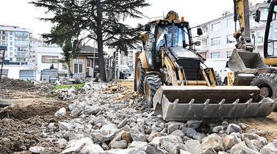 İnönü Caddesi'nde Üstyapı Yenileme Çalışması